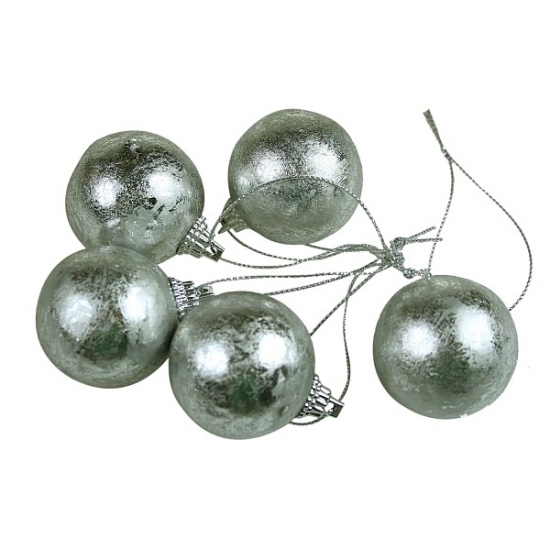 Gömb hungarocell antikolt 8cm s/2 ezüst