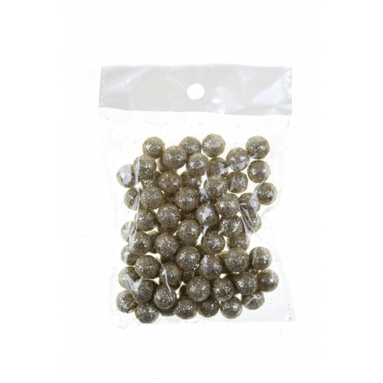 Gömb plasztik 1,2cm 10g arany