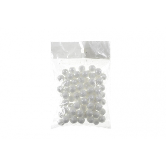 Gömb plasztik 1,2cm 10g fehér