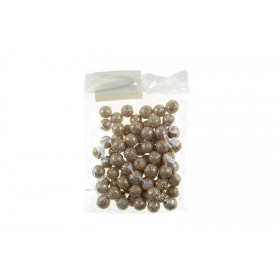 Gömb plasztik 1,2cm 10g pezsgő