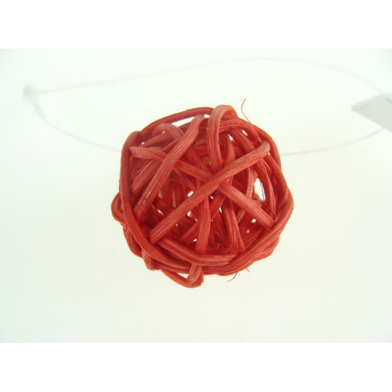 Gömb rattan 3cm s/12 piros