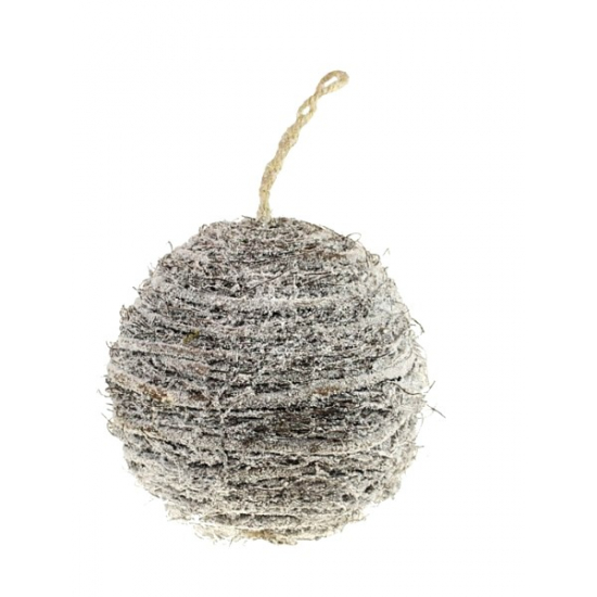 Gömb rattan akasztós D25 hamvas