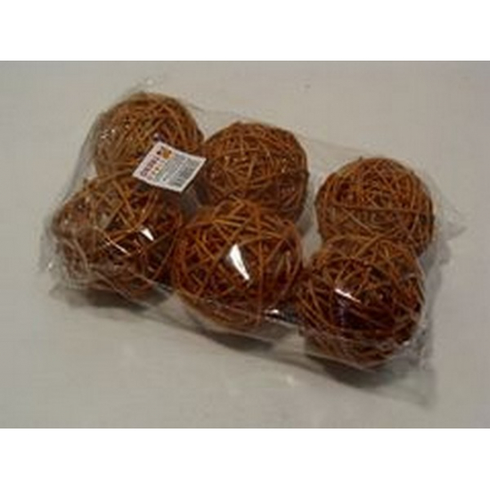 Gömb rattan s/12 glitteres narancs