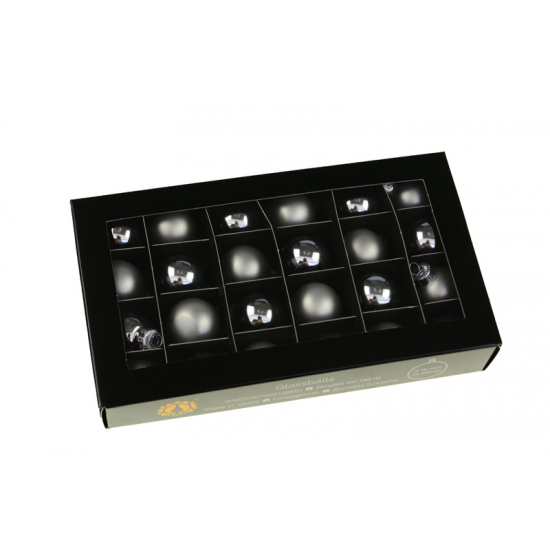 Gömb üveg D2,5cm s/24 mix ezüst