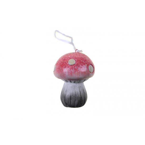 Figura gomba kerámia akasztós 5.3*5*7cm rózsaszín