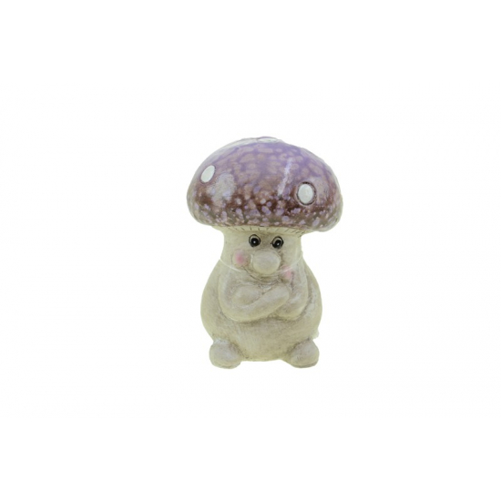 Figura Gomba kerámia 8*6cm lila