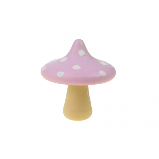 Figura gomba poly pöttyös 5.8*5.8*6.5cm rózsaszín