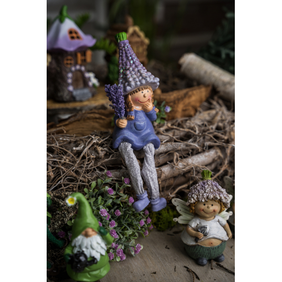 Figura fiú/lány poly levendula 8*4*10cm kék