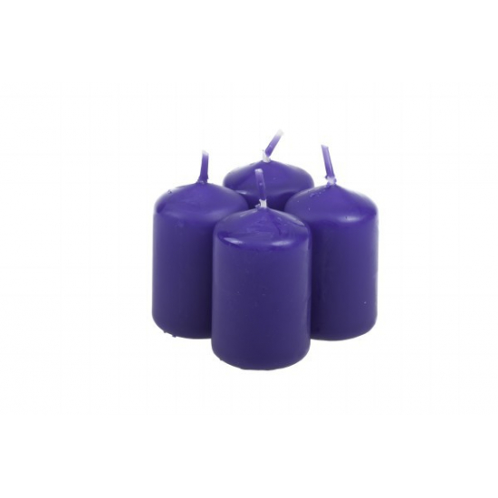 Gyertya adventi H40/60 s/4 matt lila