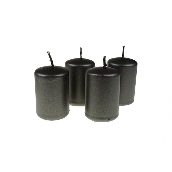 Gyertya adventi Metal 40/60 s/4 antracit