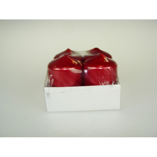 Gyertya adventi Metal 40/60 s/4 bordó