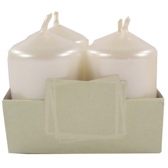 Gyertya adventi Metal 40/60 s/4 fehér