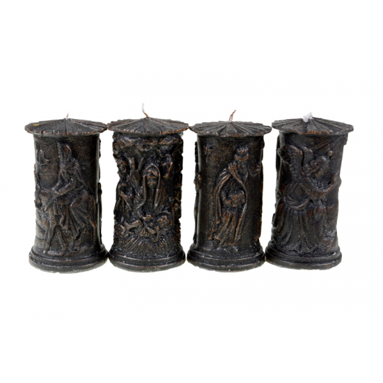 Gyertya betlehem 7*12cm s/4 bronz