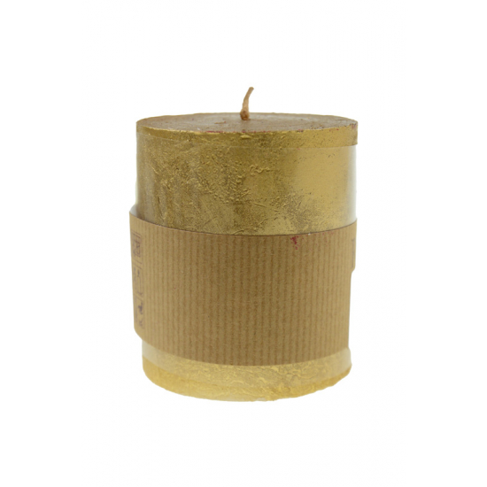 Gyertya henger Rustic 70/80 Metál arany