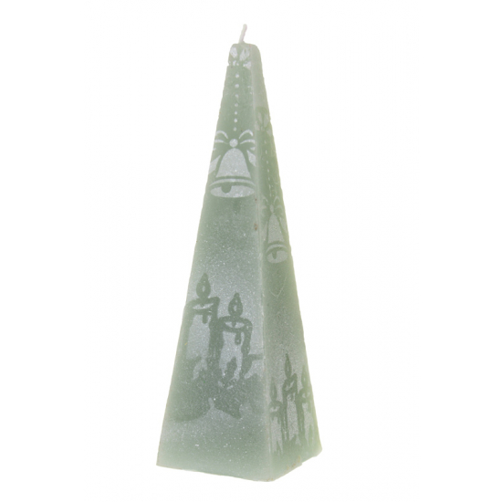 Gyertya gúla nagy 19cm mintás menta