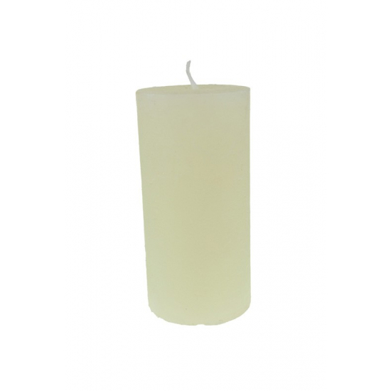 Gyertya rusztikus henger 5*10cm krém