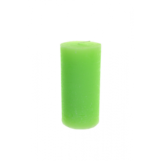 Gyertya henger rusztikus 5*10cm lime