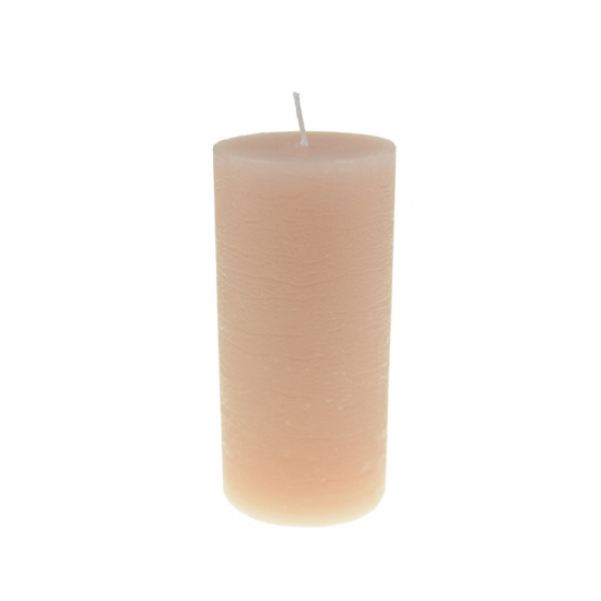 Gyertya rusztikus henger 5*10cm púder