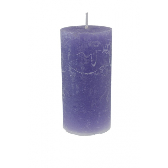 Gyertya henger rusztikus 5*10cm sötét lila