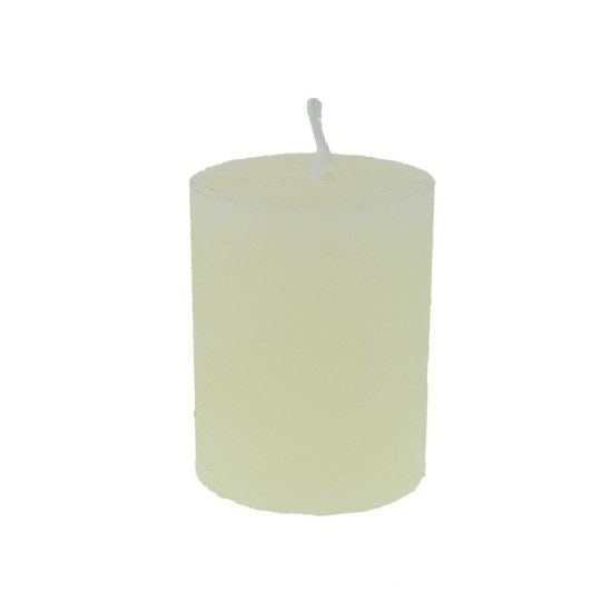 Gyertya rusztikus henger 5*6cm krém