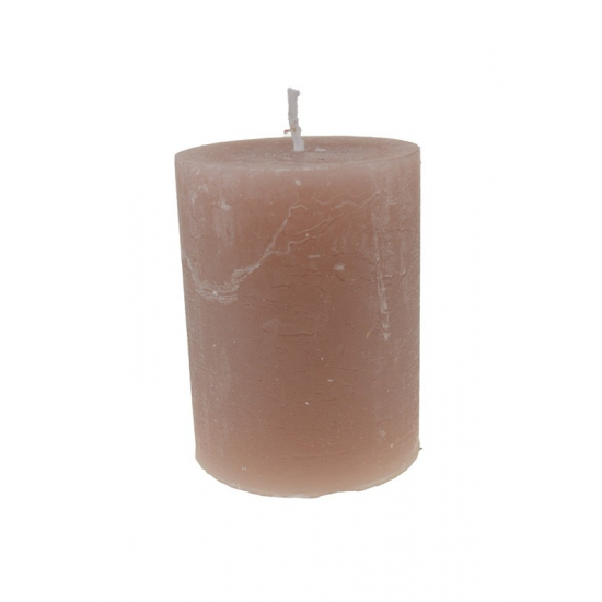 Gyertya henger rusztikus 7*10cm antik rózsa