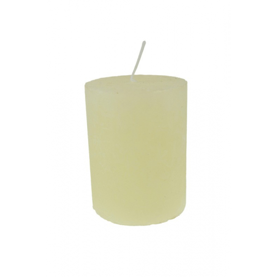 Gyertya henger rusztikus 7*10cm krém