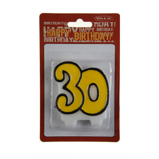 Gyertya szám 7cm 20-60 vegyes szín