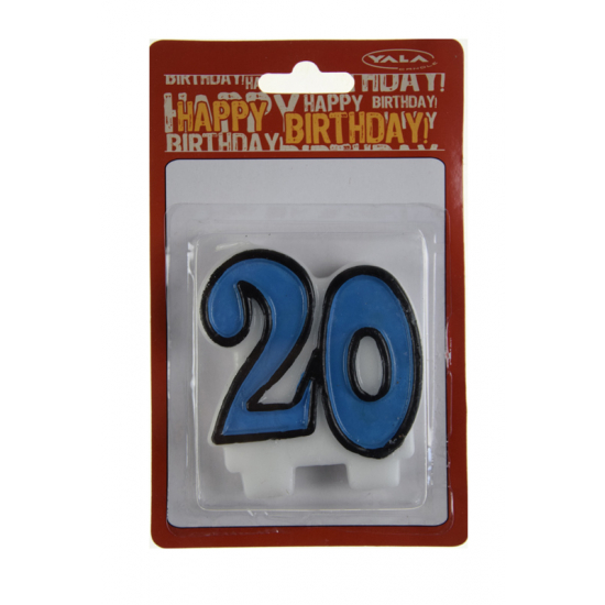 Gyertya szám 7cm 20-60 vegyes szín