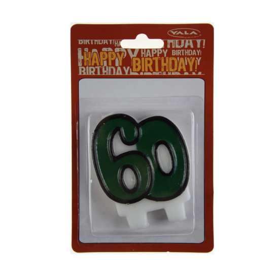 Gyertya szám 7cm 20-60 vegyes szín