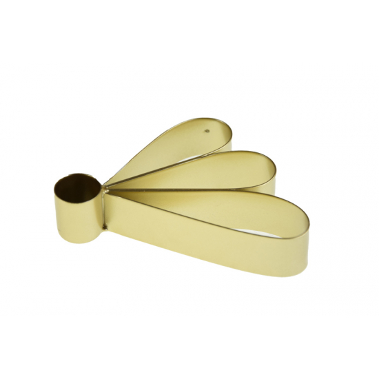 Gyertyatartó fém 13*11*2.5cm arany