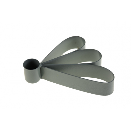 Gyertyatartó fém 13*11*2.5cm szürke