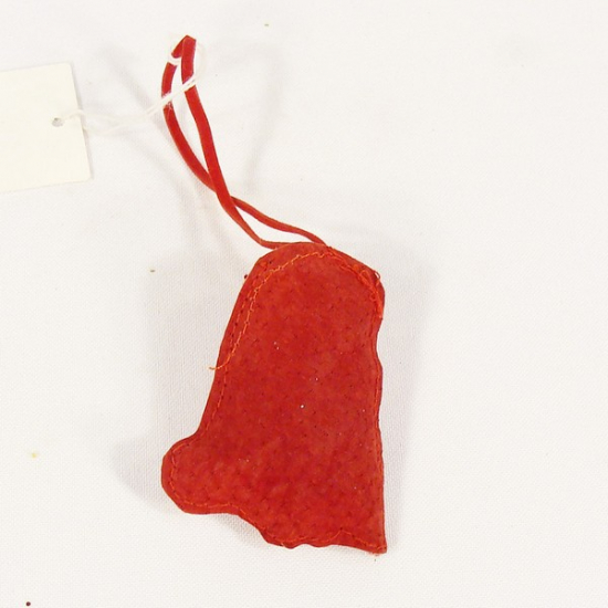 Harang bőr 5*1*6,5cm akasztós piros