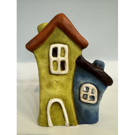 Ház kerámia 12*6.8*15cm zöld