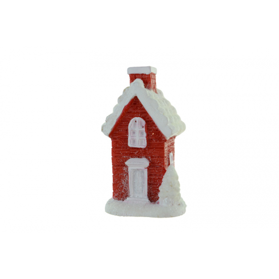 Figura ház poly 3,1*3*5,4cm piros