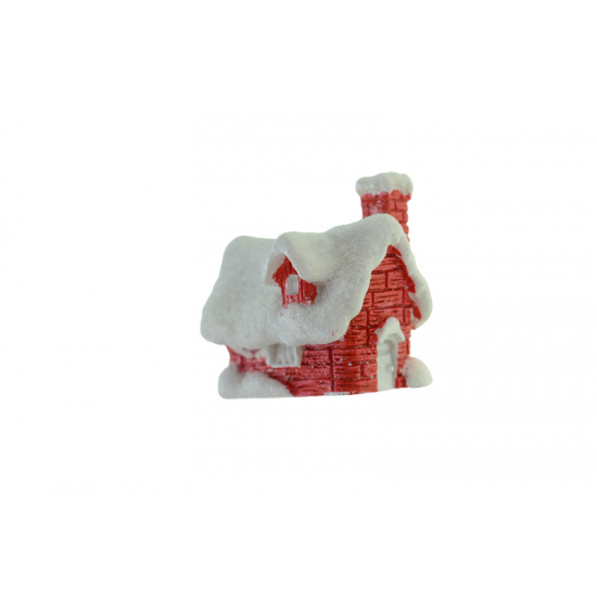 Figura ház poly 4,7*2,8*4cm piros