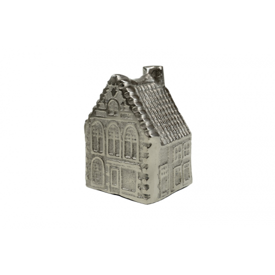 Figura Házikó alumínium 6*6*10cm króm