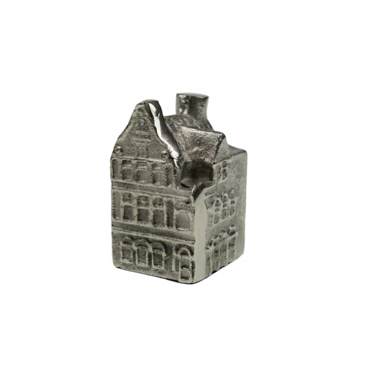 Figura Házikó alumínium magas homlokzattal 6*6*10cm króm