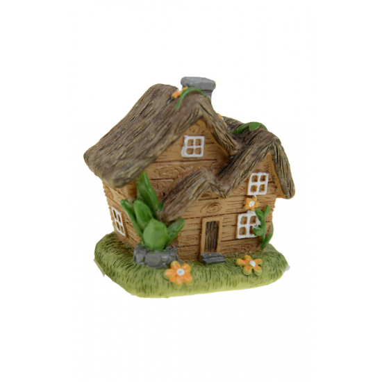Figura házikó poly 5*3,5*4,8cm barna