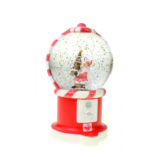 Hógömb műanyag 11,8*11,1*19,8cm piros