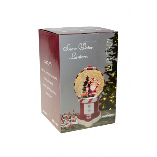 Hógömb műanyag 11,8*11,1*19,8cm piros