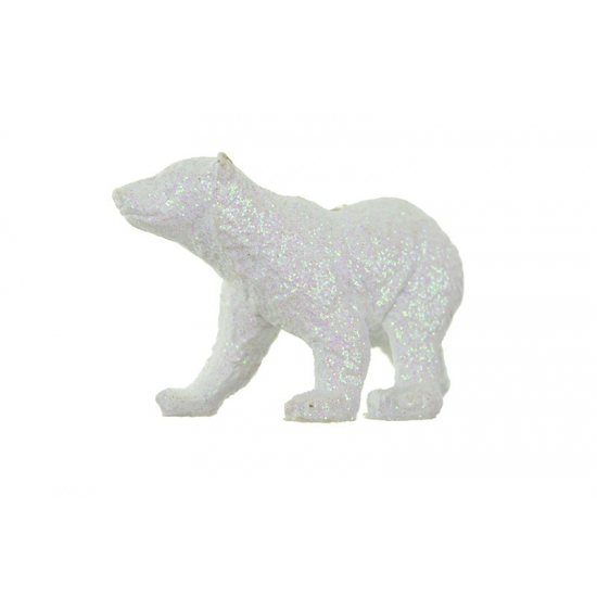 Figura jegesmedve poly akasztós 7*4,5cm fehér