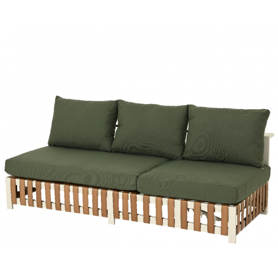 Kanapé textil/fa 1,96m zöld