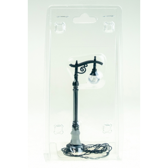 Kandeláber plasztik 10cm LED-es fekete