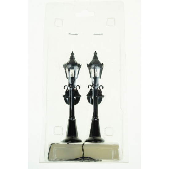 Kandeláber plasztik LED-es 12cm s/2 fekete