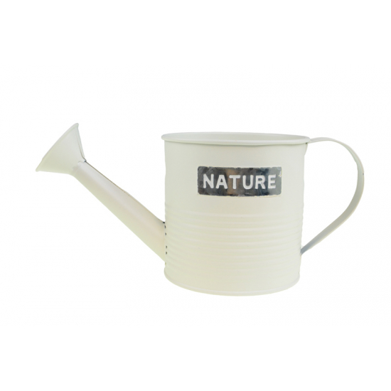 Kanna fém 10.5*H10.5cm nature felirattal krém