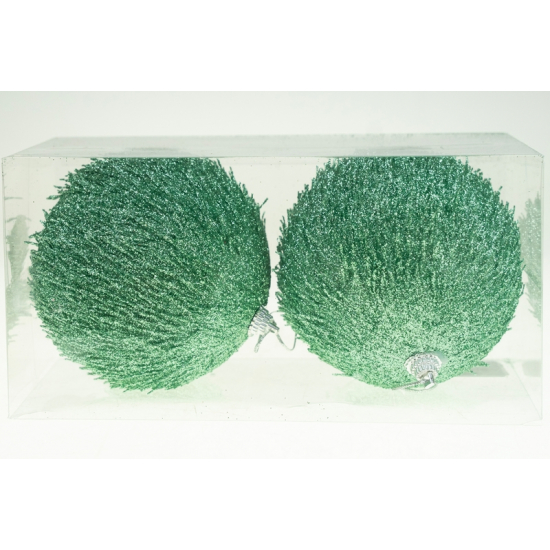 Karácsonyfa dísz gömb foam D10 s/2 glitteres zöld