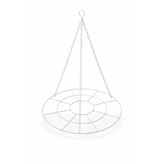 Karika fém D90 akasztós fehér