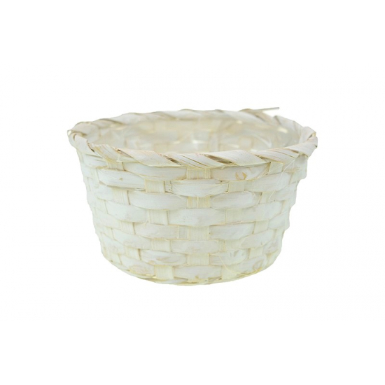 Kaspó bambusz 19*10cm fehér