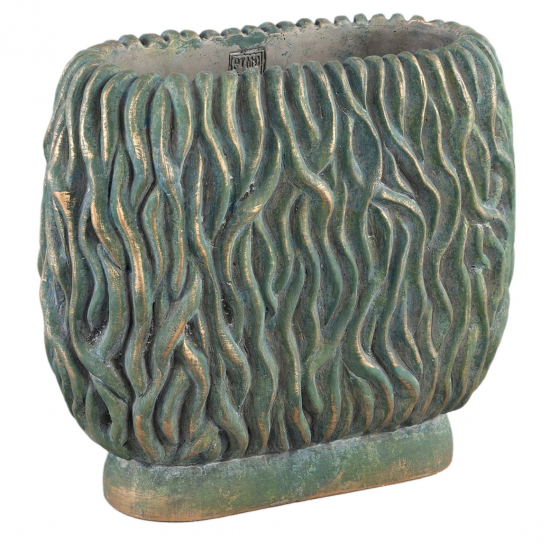 Kaspó cement 40*20*36cm zöld