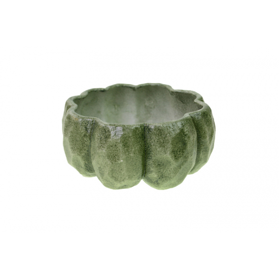 Kaspó kerámia 19*8,5cm tök forma zöld